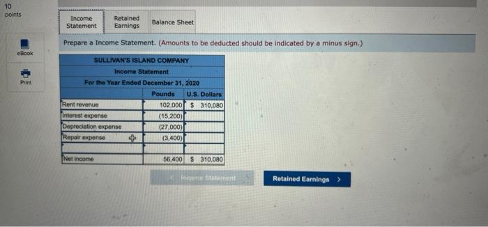 word Problem 10-26 (Algo) (LO 10-3) Sullivan's Island Company began operating a