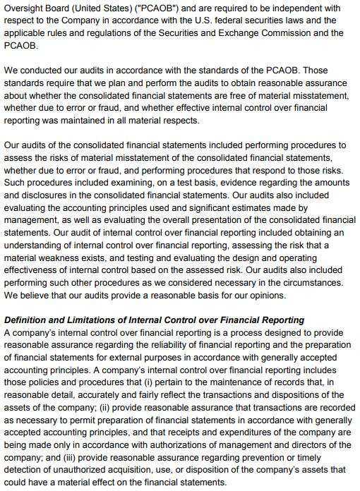 questions 1 & 2. 1. What is the auditors responsibility regarding internal