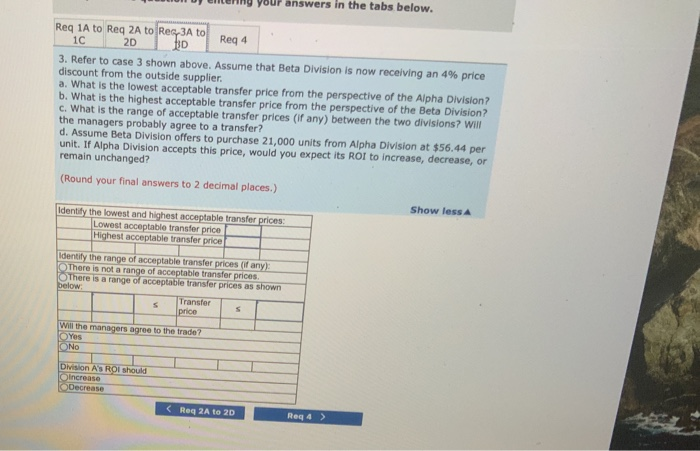 relative to the two divisions: 2 points eBook Case 2 3 Alpha