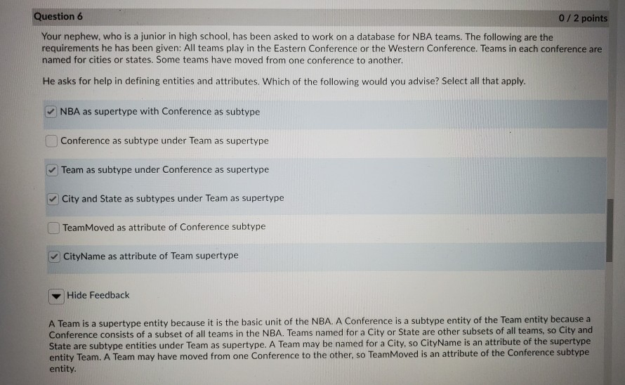 of these characteristics must an attribute possess with respect to a single