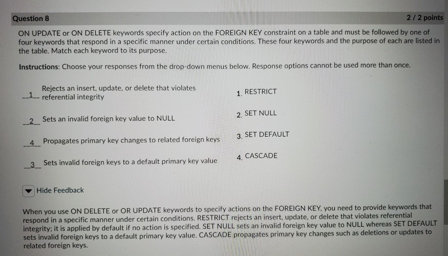 maximum of one attribute instance, There must be many instances of the