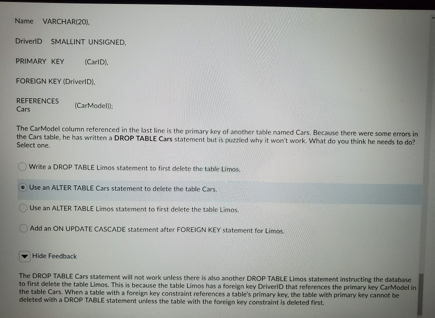 instance describes. There must be at least one instance of the attribute