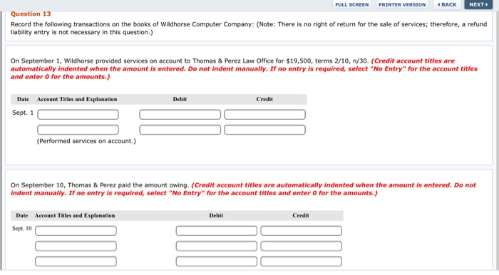  FULL SCREEN PRINTER VERSION 4 BACK NEXT Question 13 Record the
