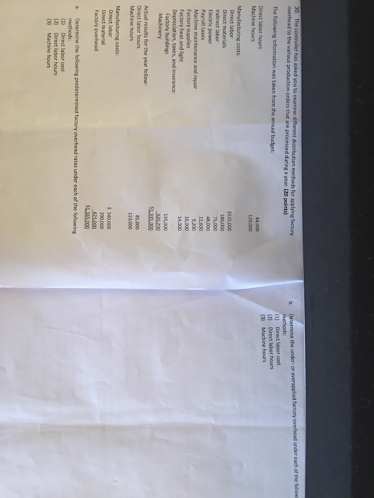  The Controller has asked you to examine different distribution methods for