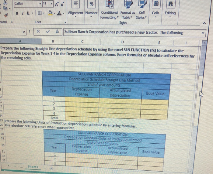 OK Finance Depredation Si VIEW DATA REVEW FORMULAS INSERT PAGE LAYOUT HOME