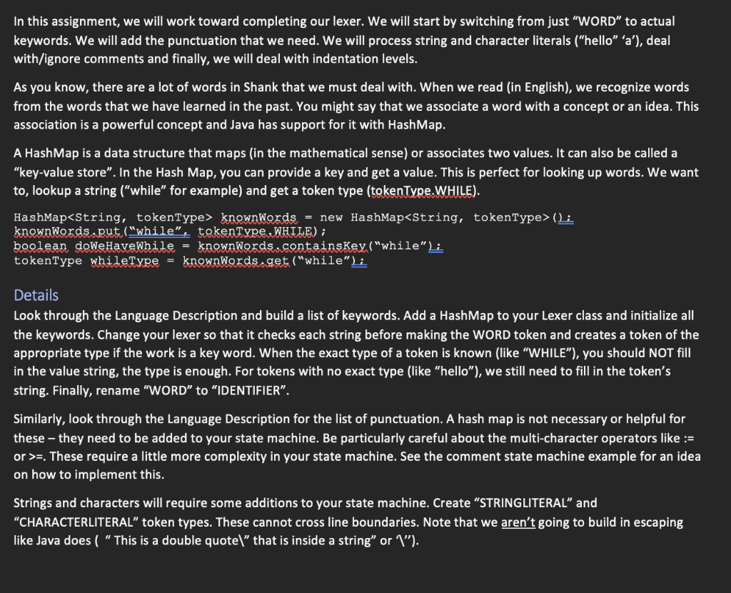 Use these 3 classes to add on the requirementsLexer.class Shank.class (