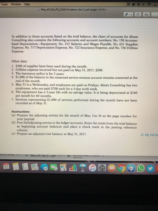 1 of 4) Q Search CHAPTER 3 PROBLEMS: SET C P3-1C Andrea