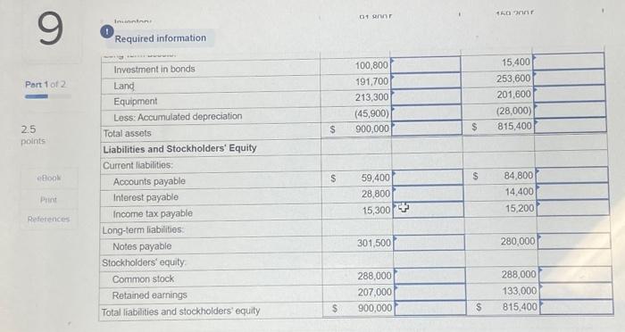 sheets for Sports Unlimited for 2024 and 2023 are provided below Problem