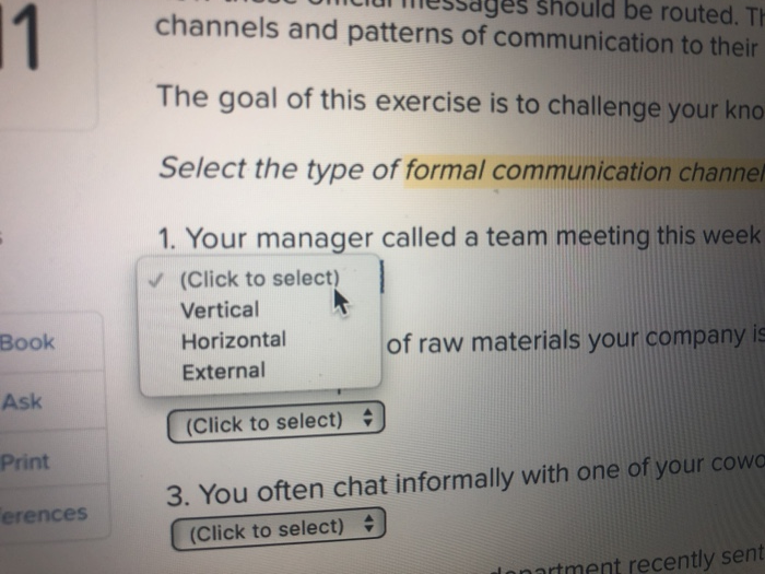 communication in organizations follows the chain of command and is seen as