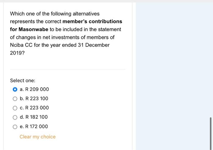 community. The following accounting information is presented to you for your assistance: