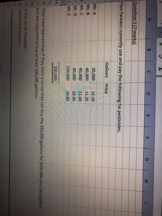  SEB C D E F G H I Question 5 7