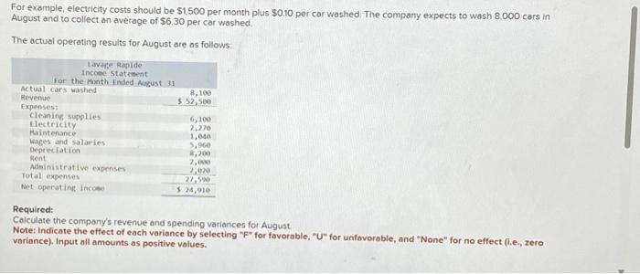 per cor washed. The company expects to wash 8,000 cars in August