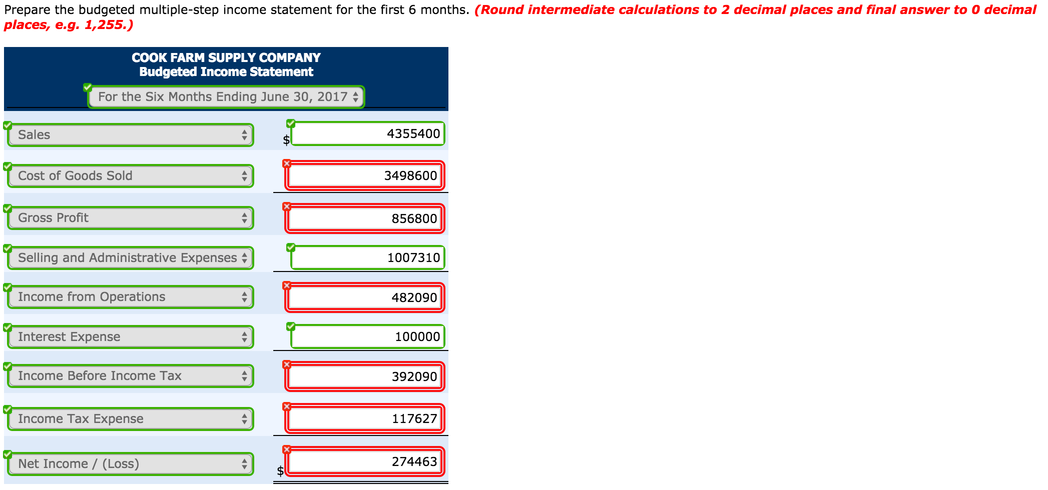 2017. Problem 9-1A (Part Level Submission) Cook Farm Supply Company manufactures and