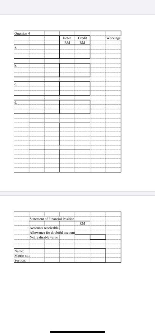 Assignment: Account Receivable (8 ticks / 24 marks) Multiple Choice questions (1-3)