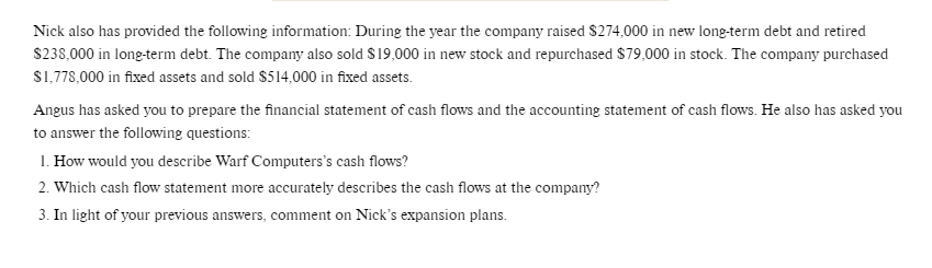 Over the years, this same group has supplied the limited additional investment