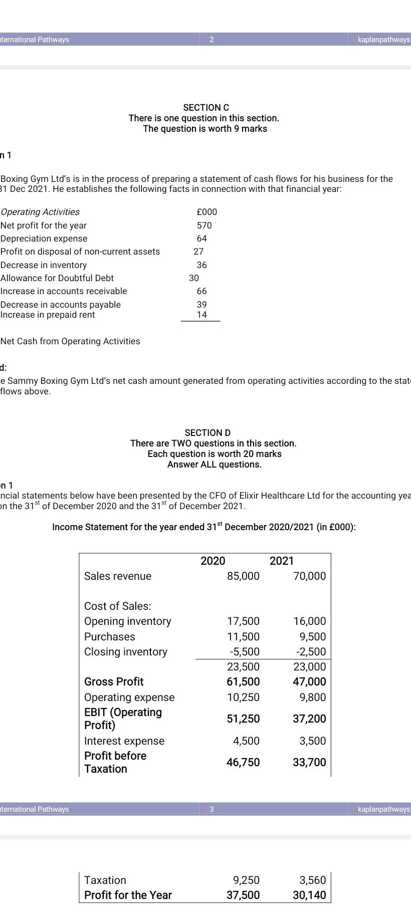  ternational Pathways 2 kaplanpathways SECTION C There is one question in