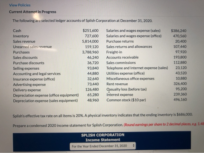 include eps - show work / explanation please View Policies Current Attempt