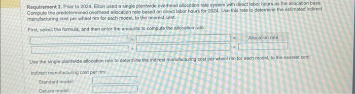 view the expected data) The cornpany expects to produce 500 units of