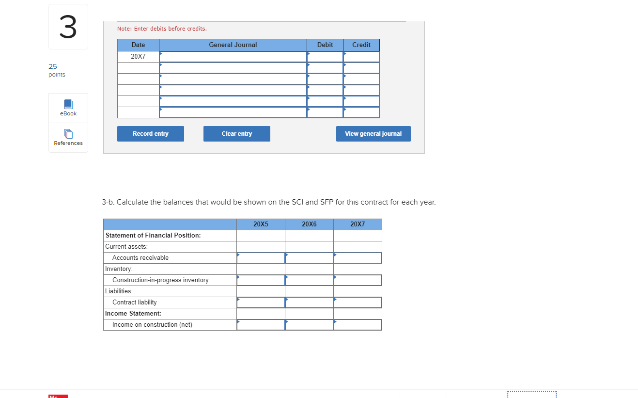 incurred during the year, $412,700; estimated costs to complete, $174,300; progress billing