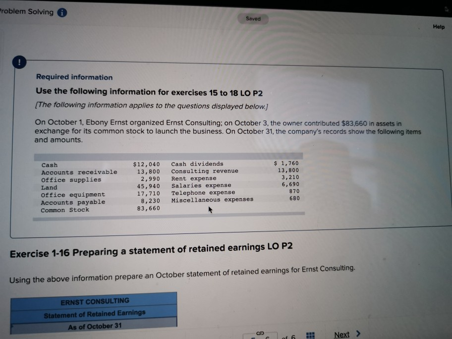  Problem Solving Saved Help Required information Use the following information for
