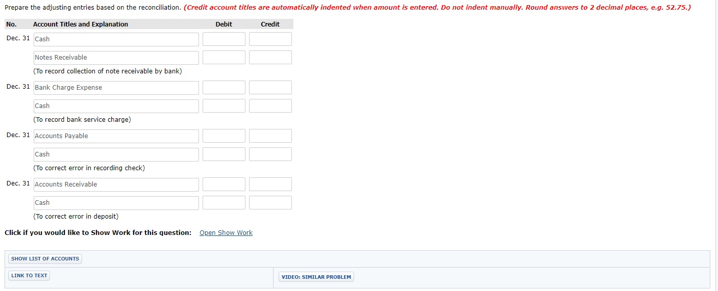 30, 2020, was as follows. Waterway COMPANY Bank Reconciliation November 30, 2020