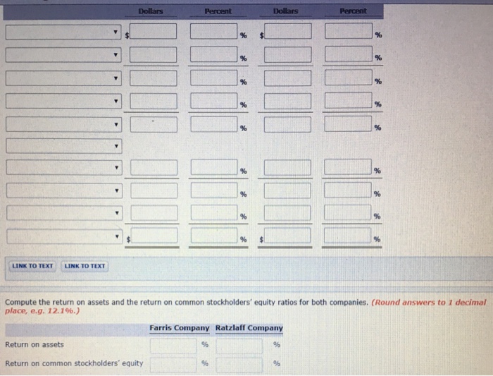 Company and Ratzlaff Company, two competitors, appear below. All balance sheet data