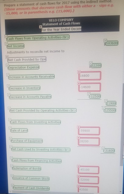 comparative balance sheets for Velo Company. VELO COMPANY Comparative Balance Sheets December