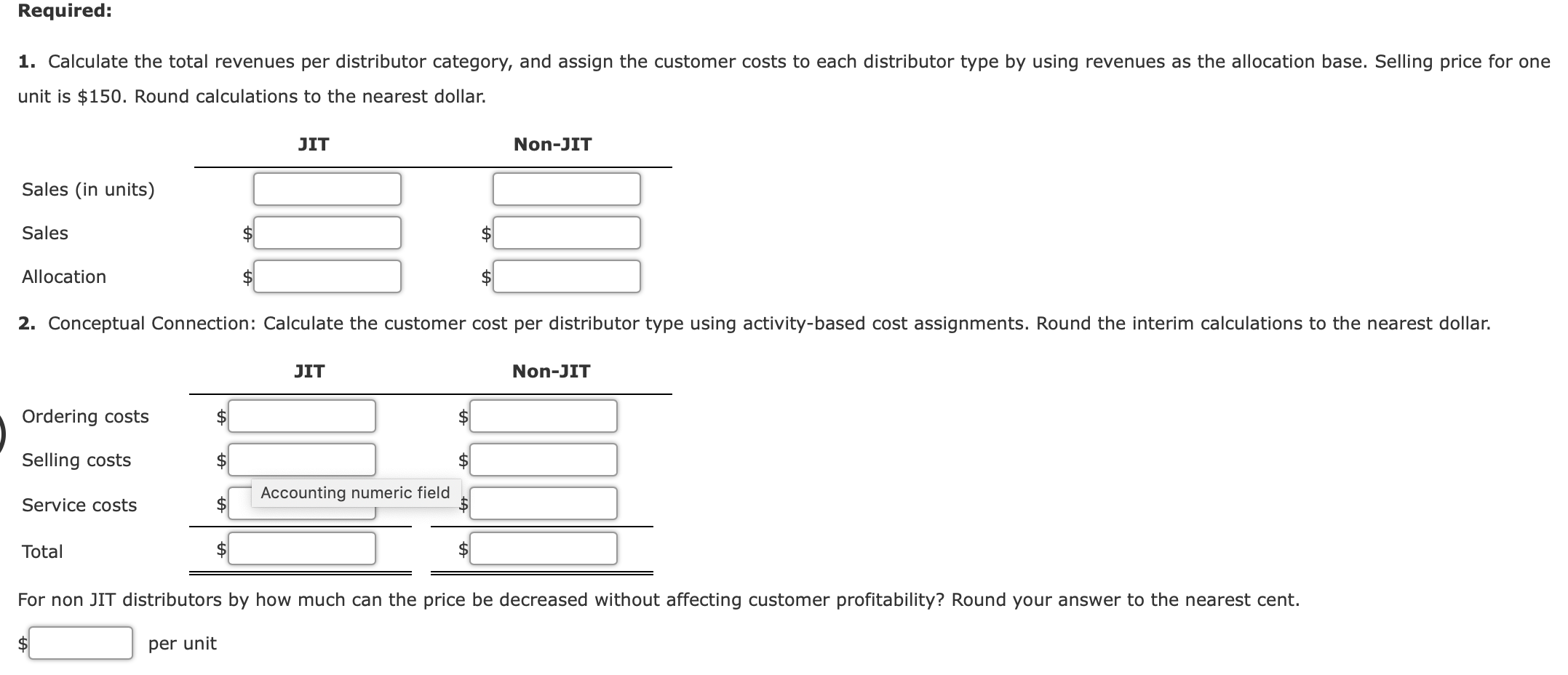distributors: JIT distributors and non-JIT distributors. The JIT distributor places small, frequent