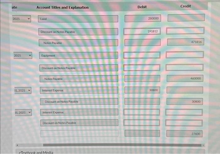 or the formula. please help On January 1,2025. Crane Company makes the