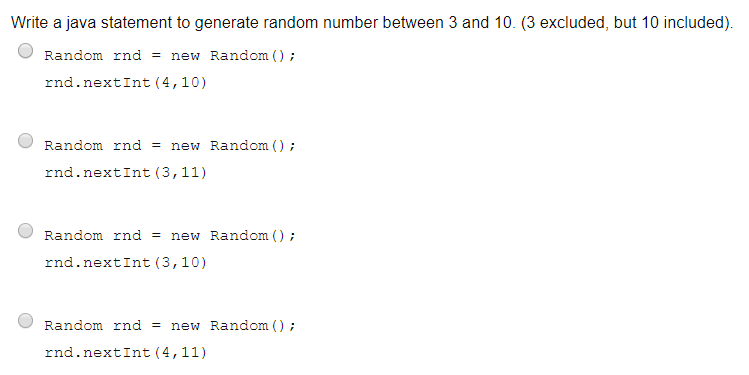  Write a java statement to generate random number between 3 and