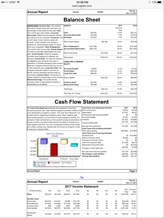  What is the current ratio for this? 10:38 PM ww2.capsim.com ..ooo