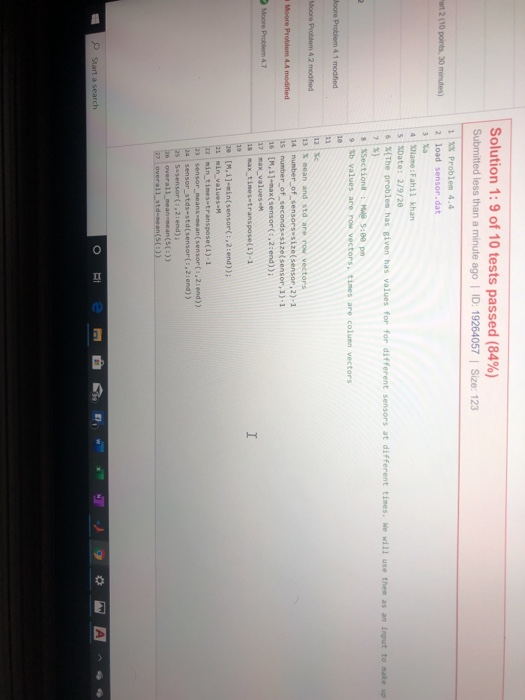  need help with error Solution 1: 9 of 10 tests passed