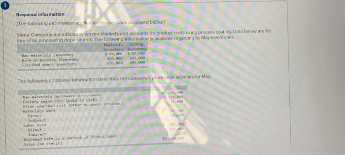  its all same question i need help please O Required information