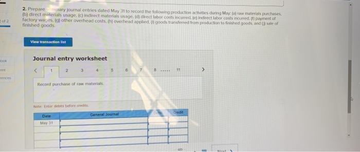 The following information to the questions displayed below.) Sierra Company manufactures woven