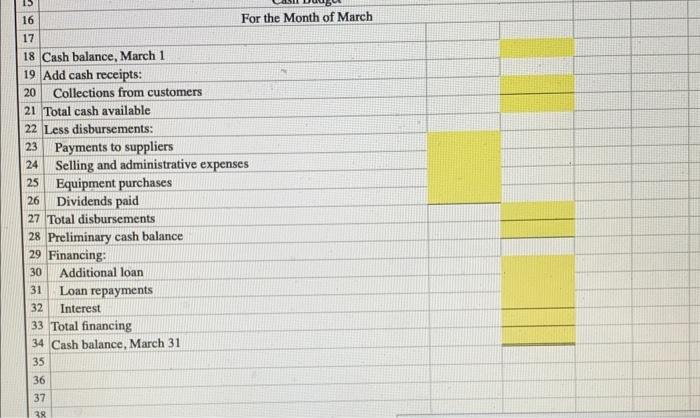 a formula. Click OK to begin. 22 Budgeted selling \& administrative depreciation