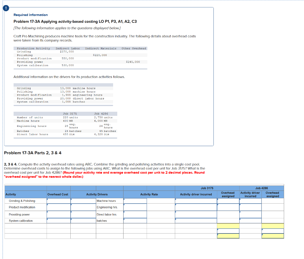 A1, A2, C3 [The following information applies to the questions displayed below.]