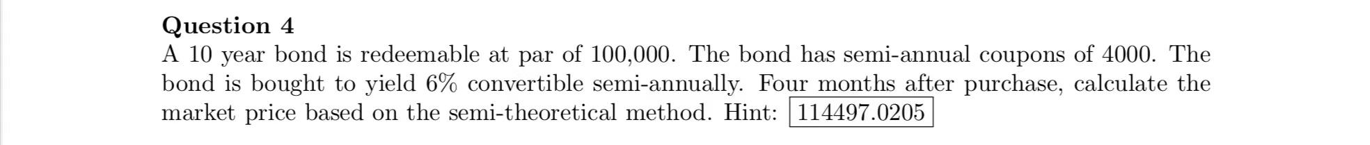 could you use basic formula, discount formula, and premium formula? at least