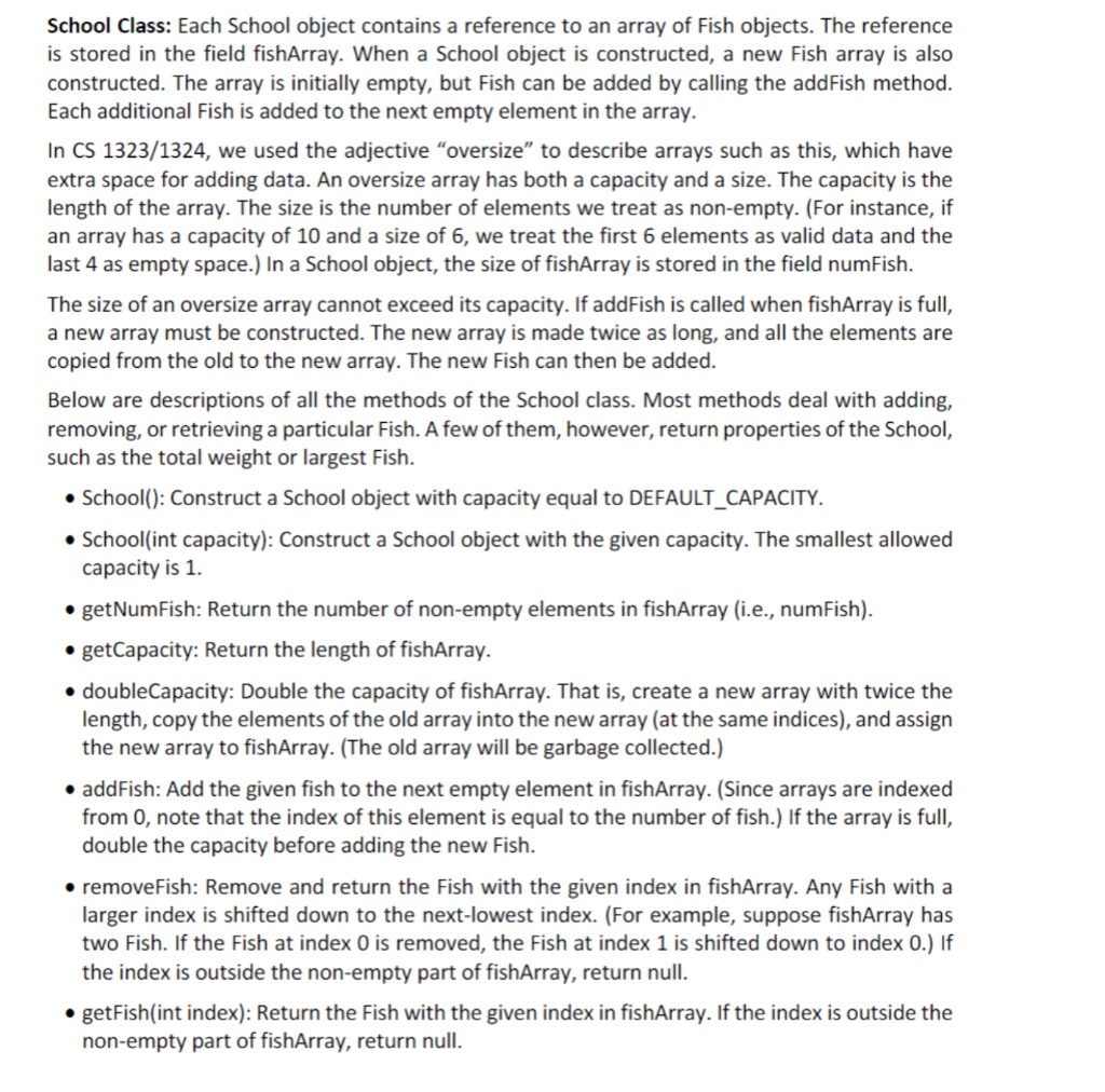 where objects of one class contain objects of the other. For our