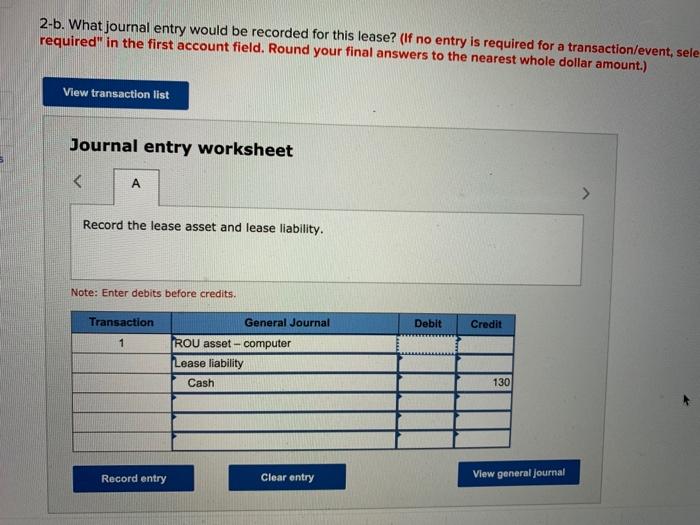Ltd. signed a 36-month lease to rent a new computer for $170