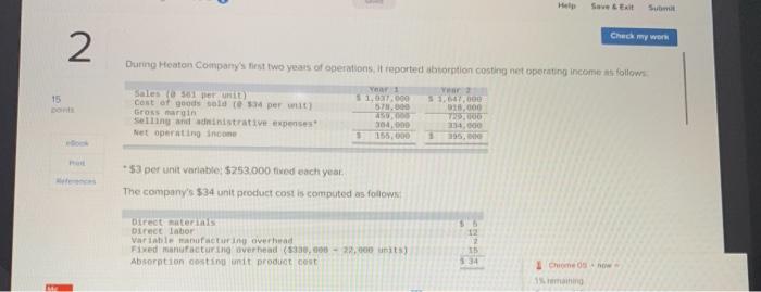  Sub Check my won 2 During Heaton Company's test two years