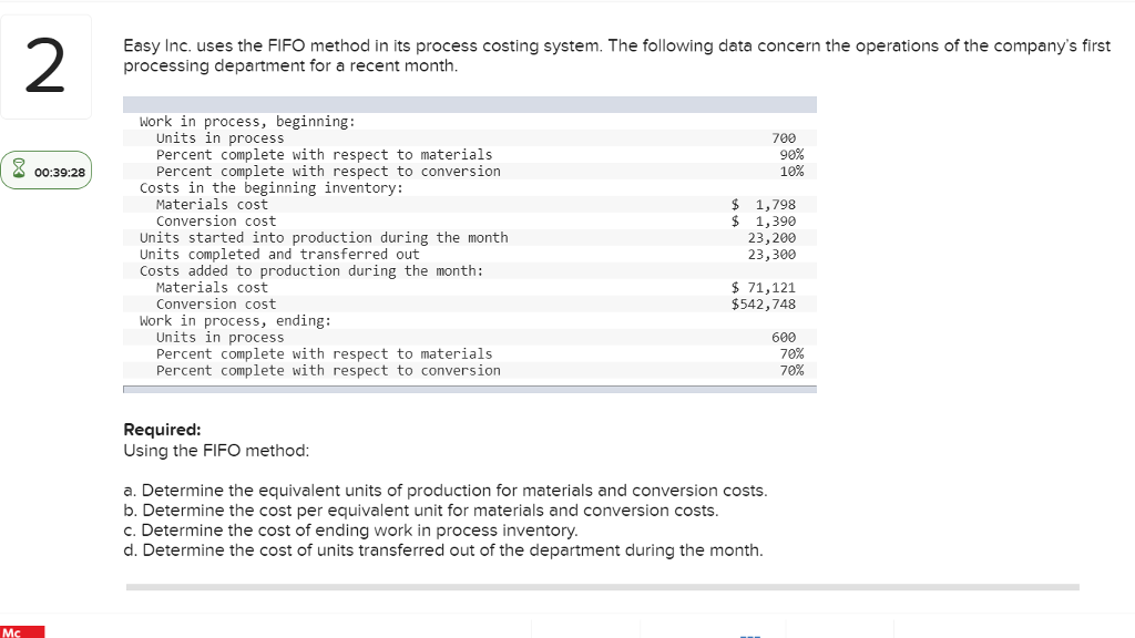  need help with a through d 2 Easy Inc. uses the