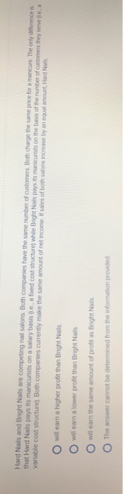  Hard Nails and Bright Nails are competing nail solution. Both companies