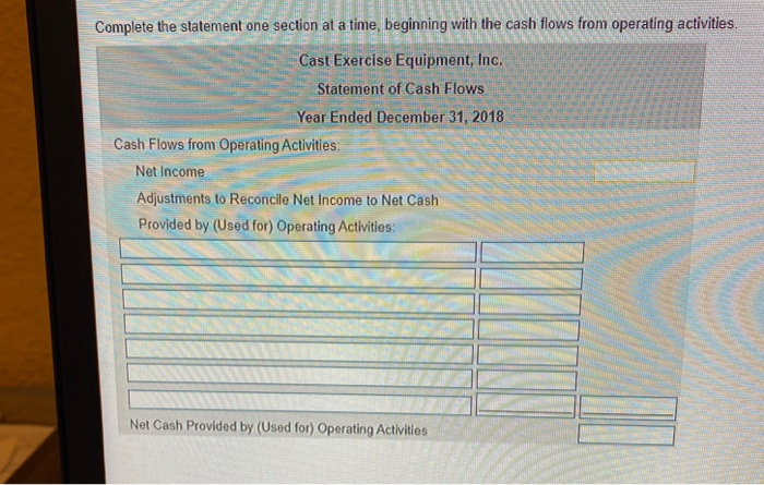  Complete the statement one section at a time, beginning with the