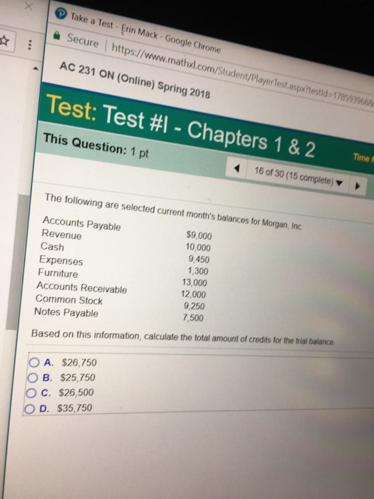 @ Take a Test-Frin Mack-Google Chrome Secure | https://www.mathvl.comy/Student/Player lest.asp AC