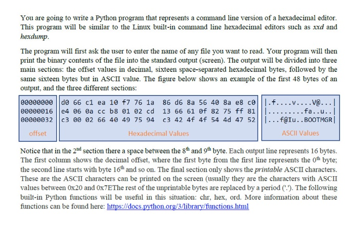  You are going to write a Python program that represents a