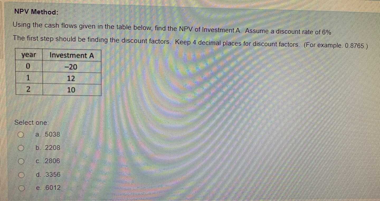 time if interest rates are expected to be constant at 6% during