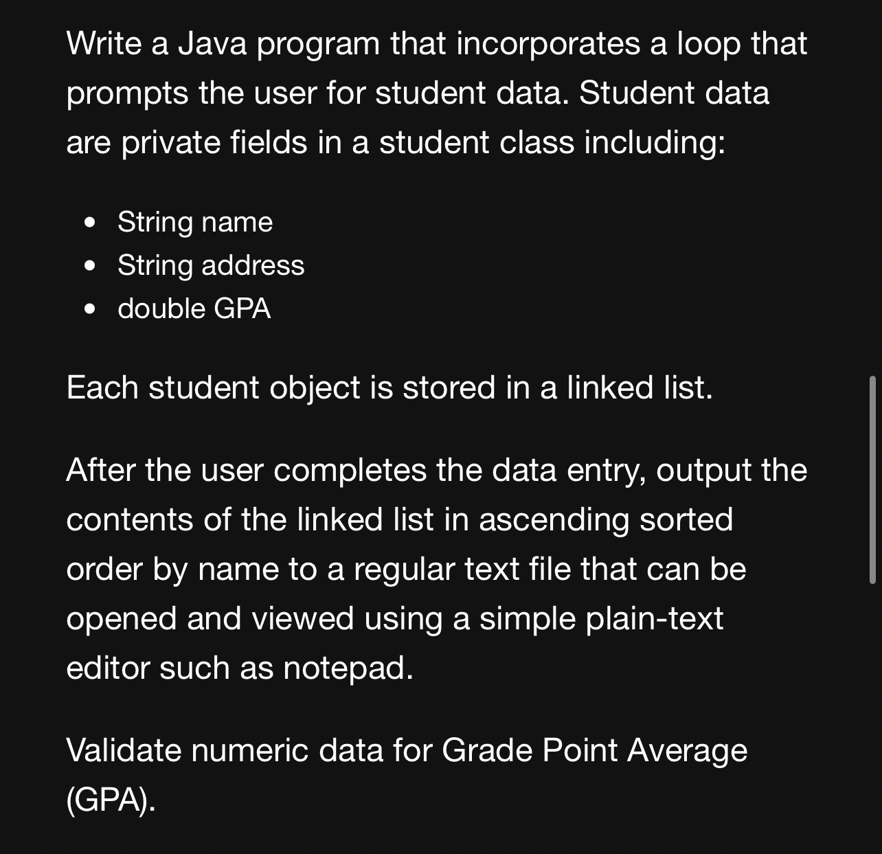  Write a Java program that incorporates a loop that prompts the