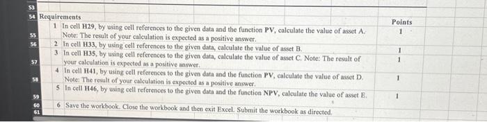  using the information provided in the following table, find the value