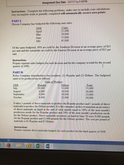  I have no clue Complete the following problems; make sure to