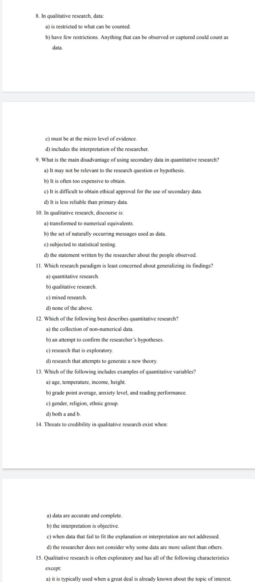 suggests a false and artificial sense of accuracy. b) the reliance on